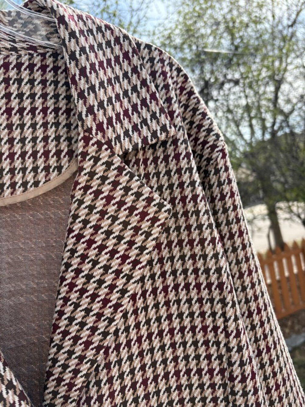 NWT Avec Les Filles Oversized Longline Houndstooth Plaid Blazer. Size XL - Picture 10 of 14